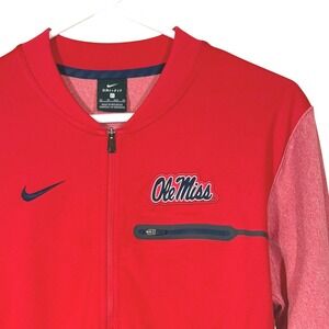 Nike Ole Miss Dri-FIT Pullover Womens XS Red Quarter Zip Mississippi sweatshirt